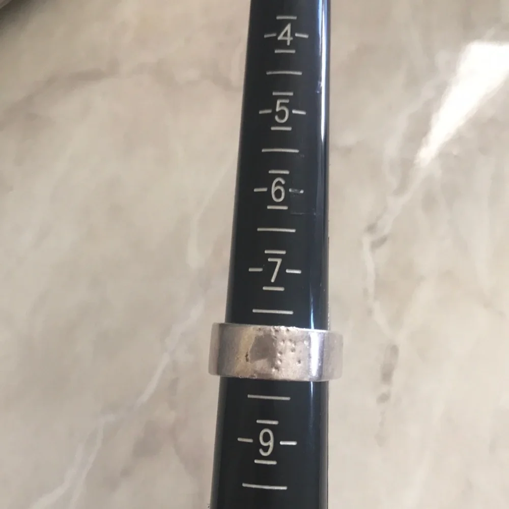 Amber rectangular silver ring - Picture 7 of 7